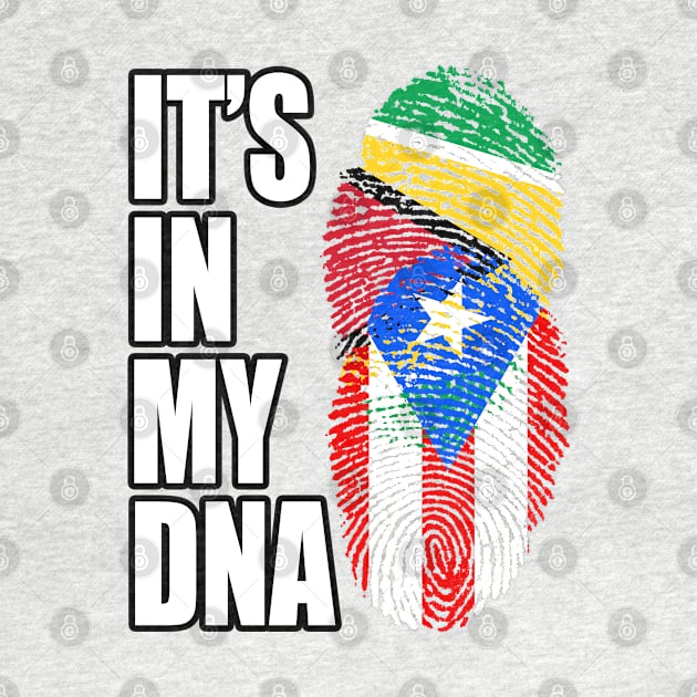 Puerto Rican And Guyanese Mix DNA Flag Heritage by Just Rep It!!